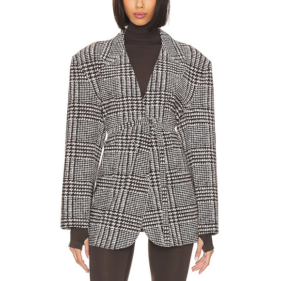 Norma Kamali Jackets & Blazers - Norma Kamali 'Oversized' Black Crepe Single Breasted Jacket Size M